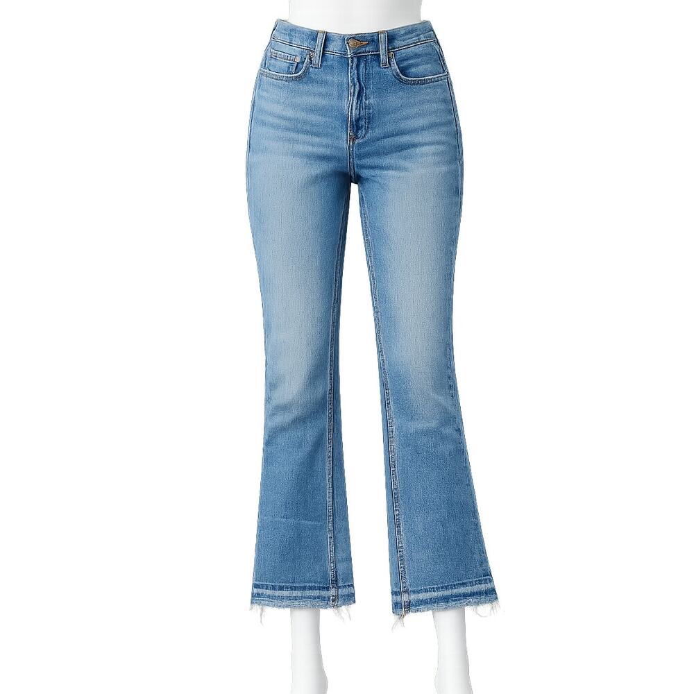 Free People Raw Hem Ankle Flare Jeans - Medium Wash - Size 27